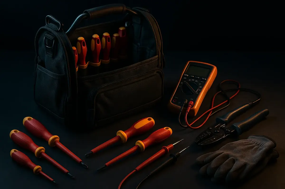 Professional electrician and HVAC tools