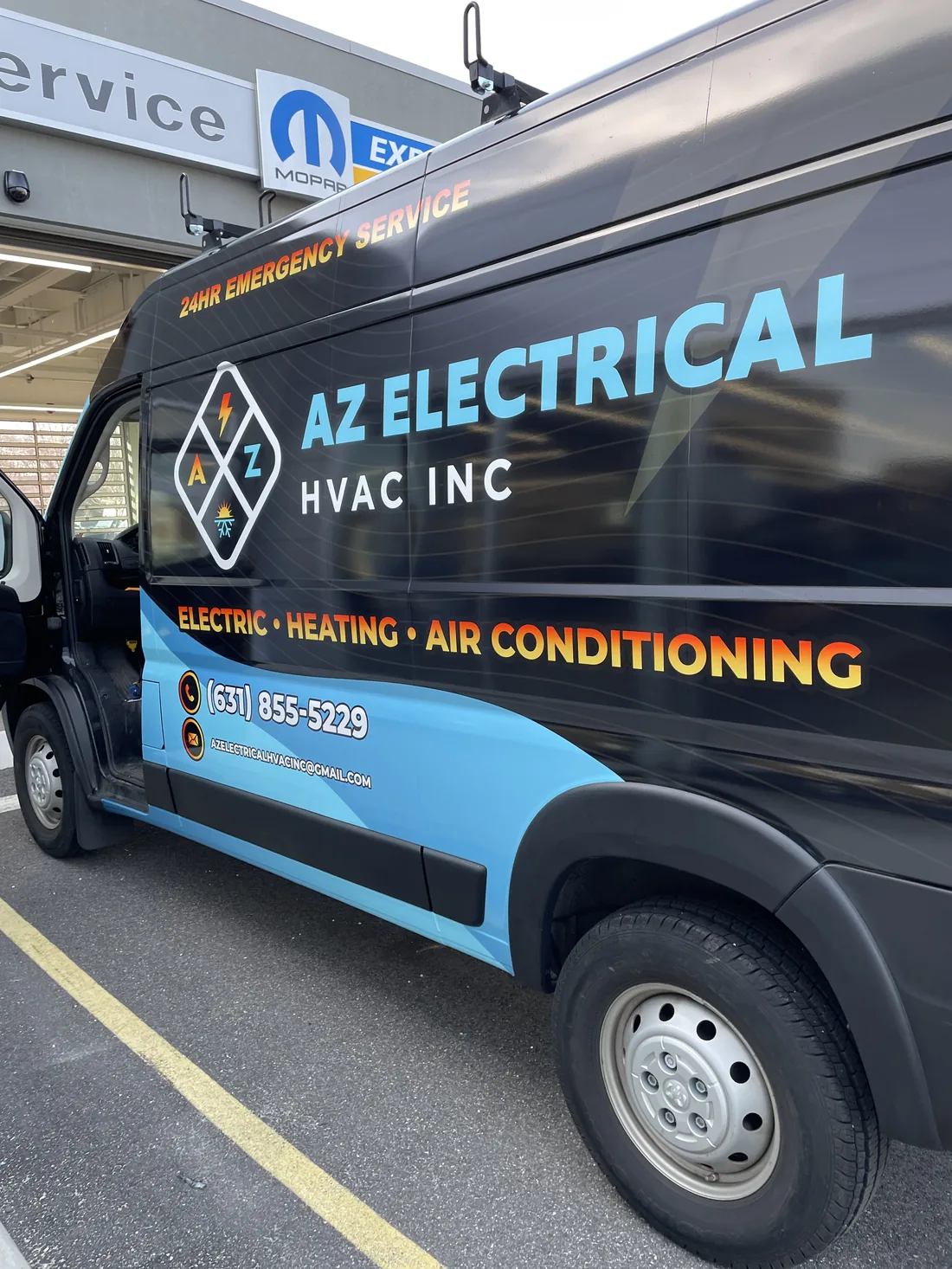 AZ Electrical HVAC service van branding
